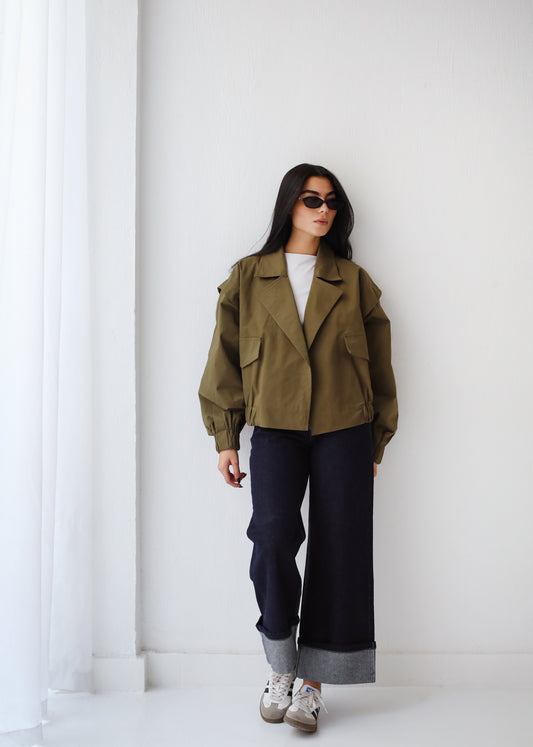 Showstopper Trench Jacket - Olive