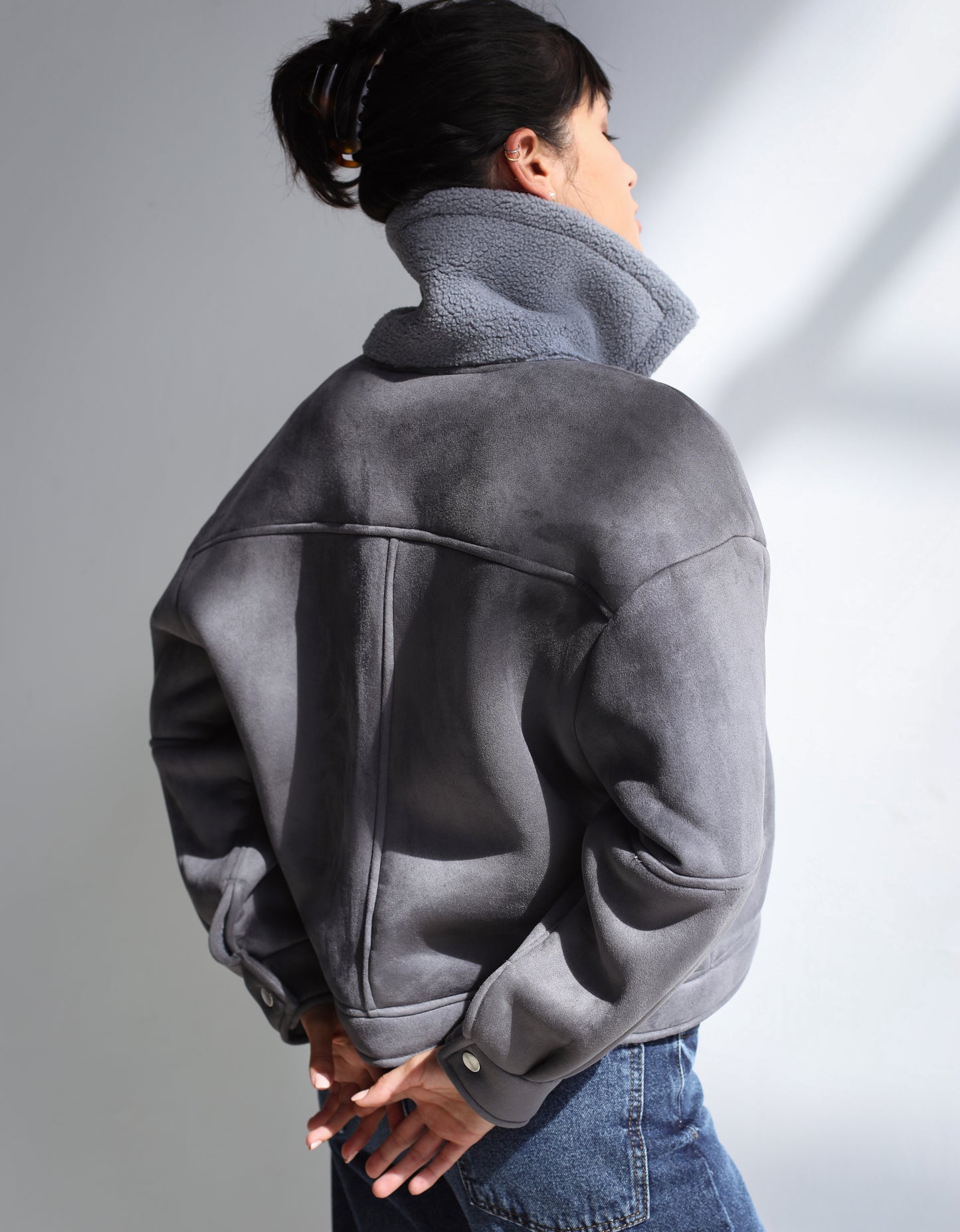 Dare To Dream Moto Jacket - Grey
