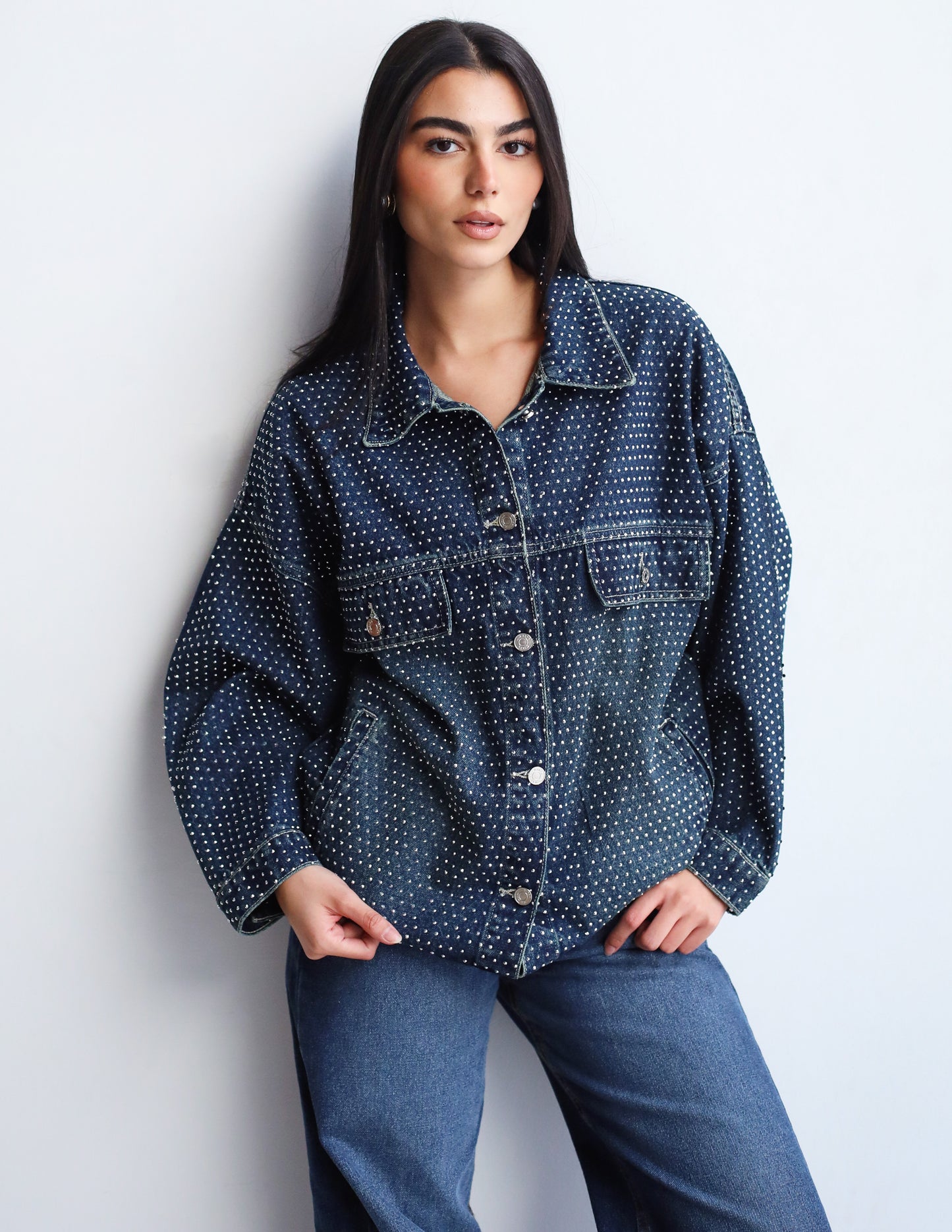 You’re A Gem Denim Jacket in Dark Blue