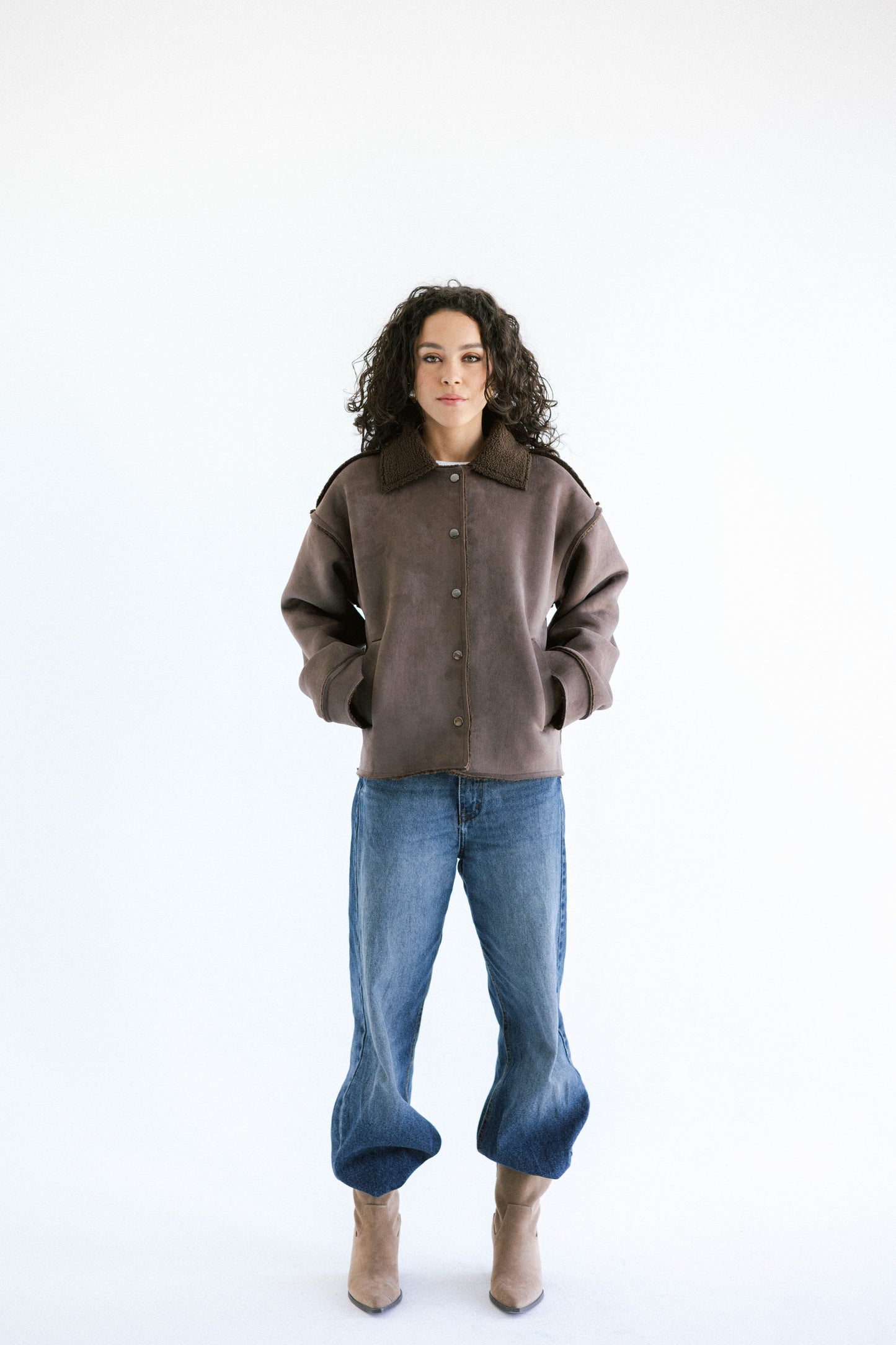 Explorer Cropped Jacket - Brown
