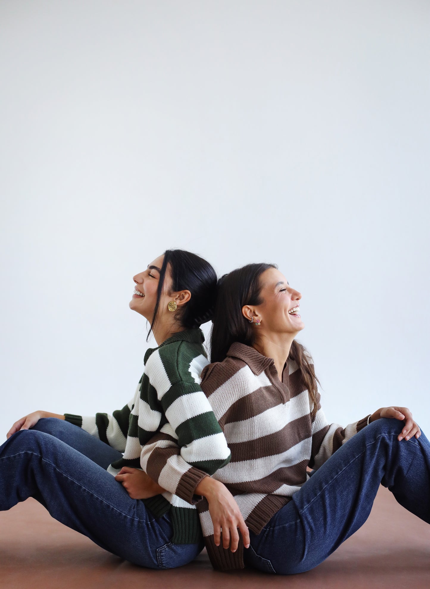 Cozy Striped Sweatshirt in Brown