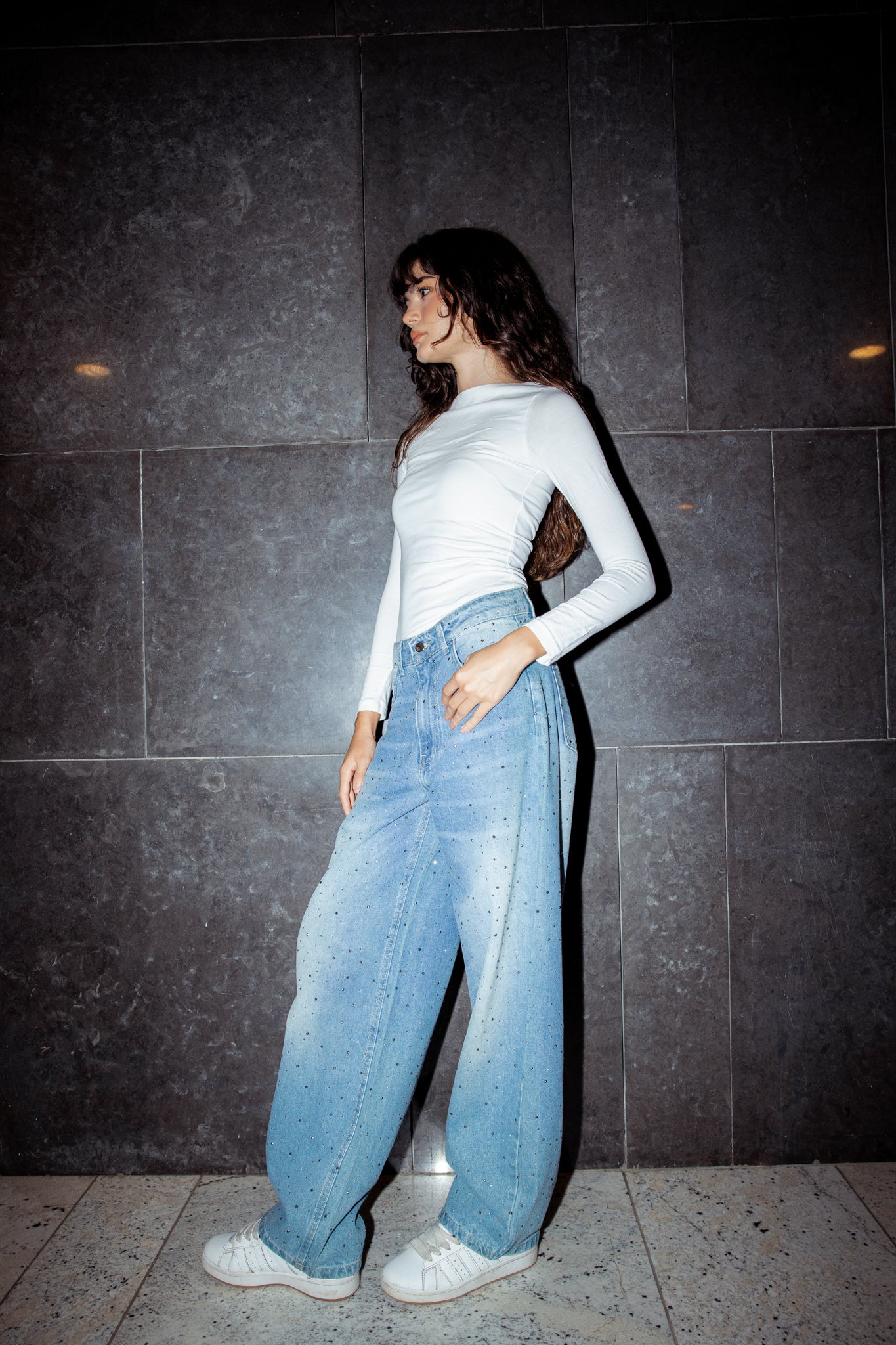 She Rises Denim Pants in Blue