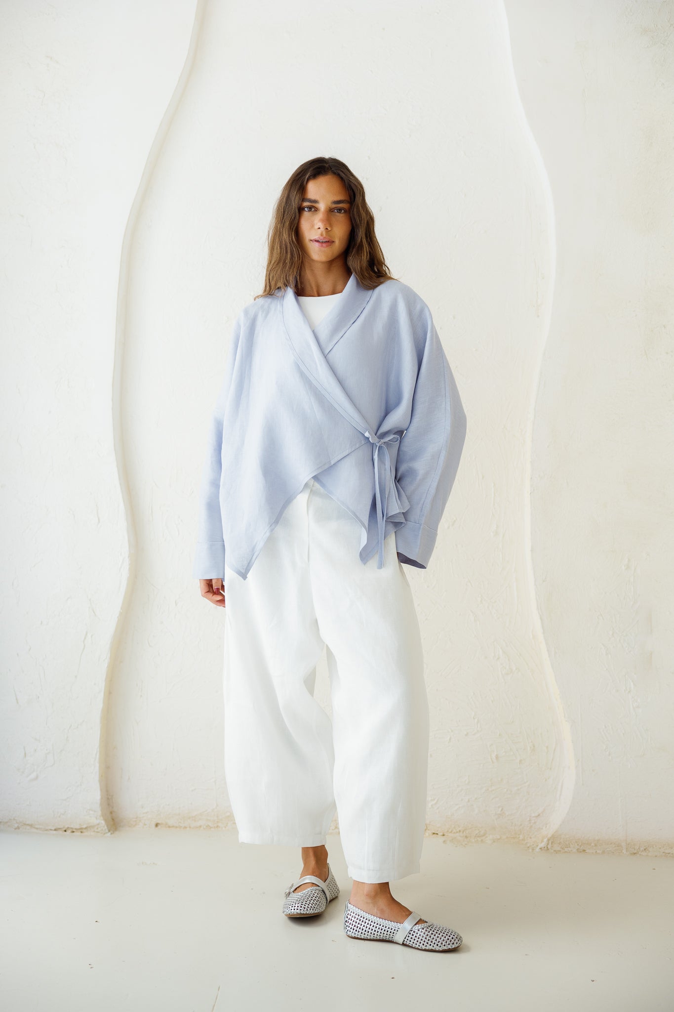 Such A Dreamy Linen Top - Baby Blue