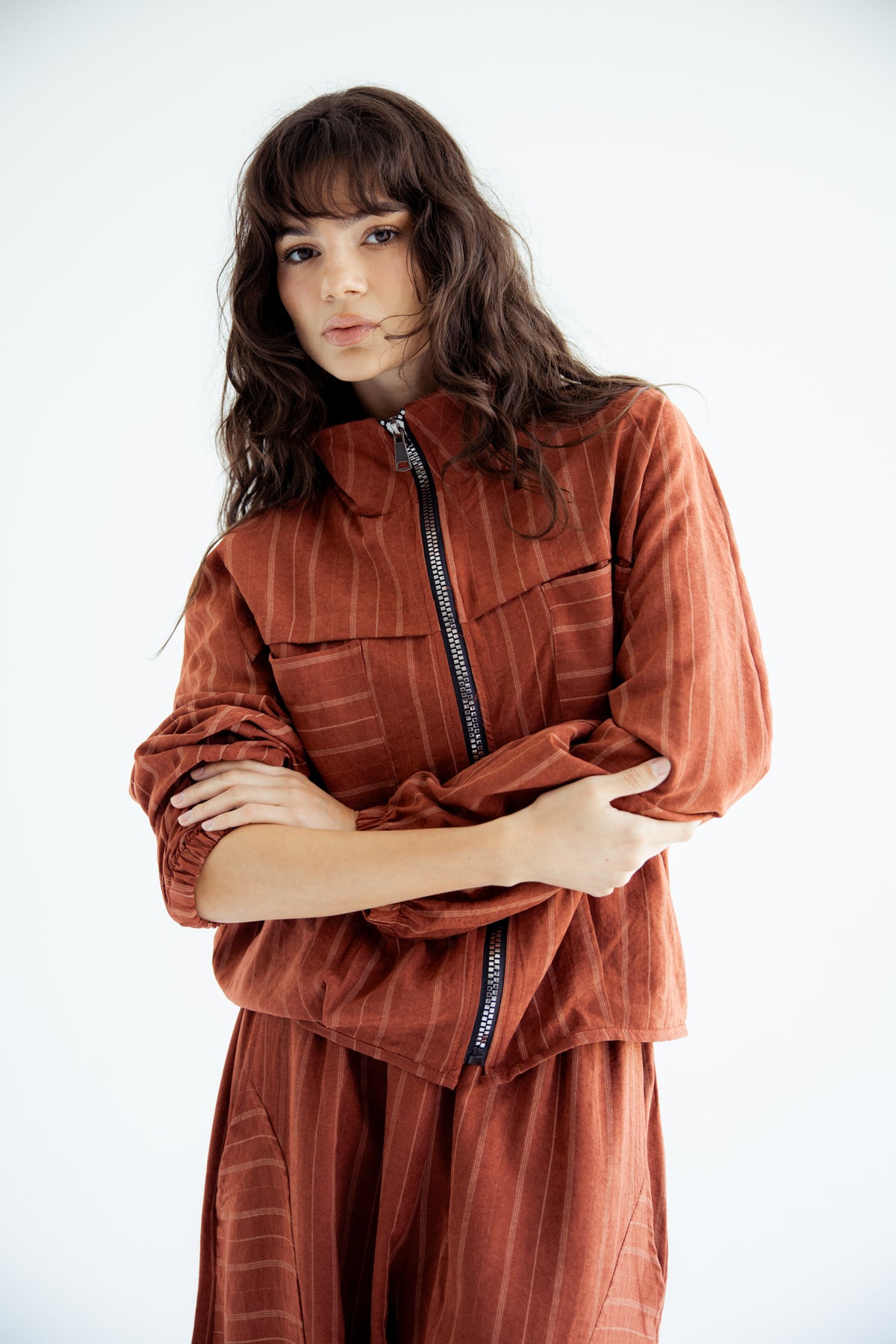 Now or Never Striped Set - Rust