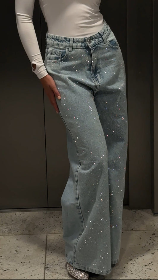 All Eyes On You Denim Pants - Light Blue