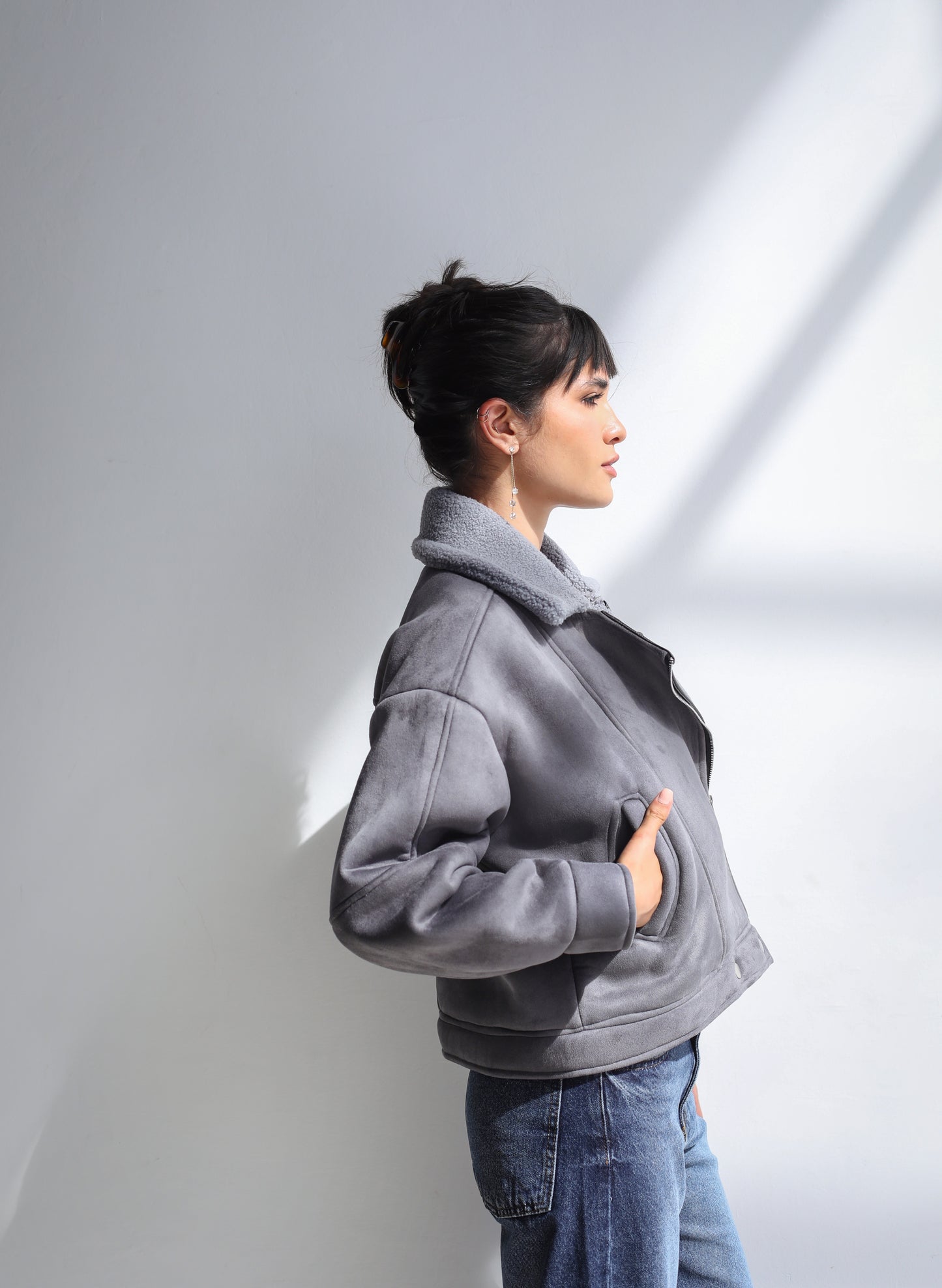 Dare To Dream Moto Jacket - Grey