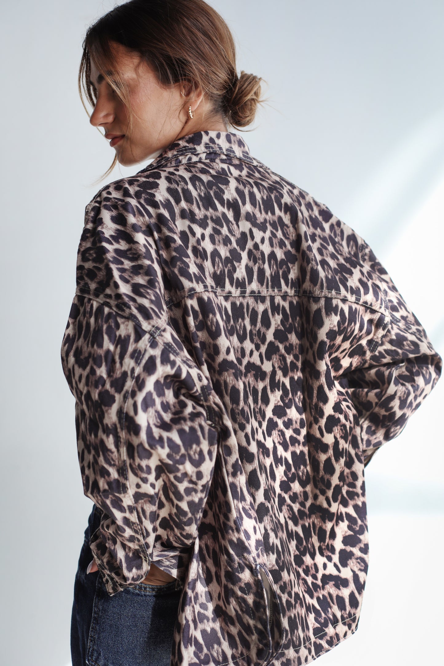 Leopard Denim Jacket