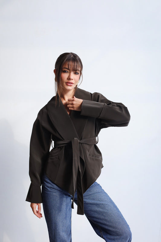 Risk Taker Leather Jacket - Deep Olive