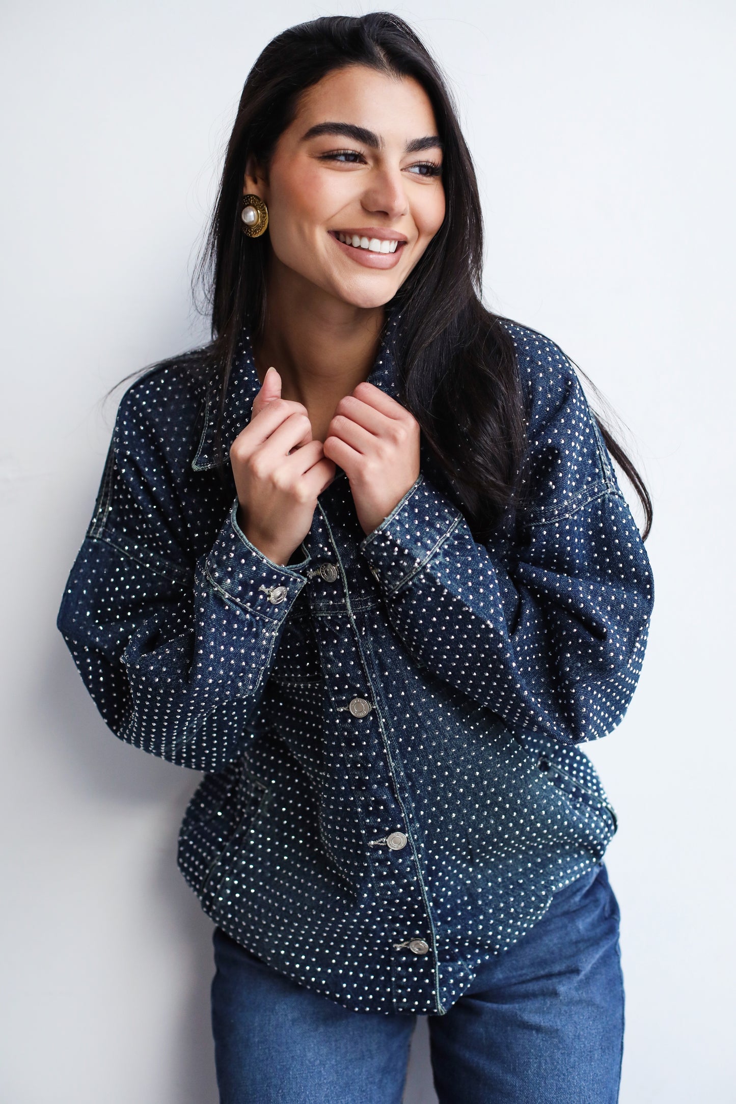 You’re A Gem Denim Jacket in Dark Blue