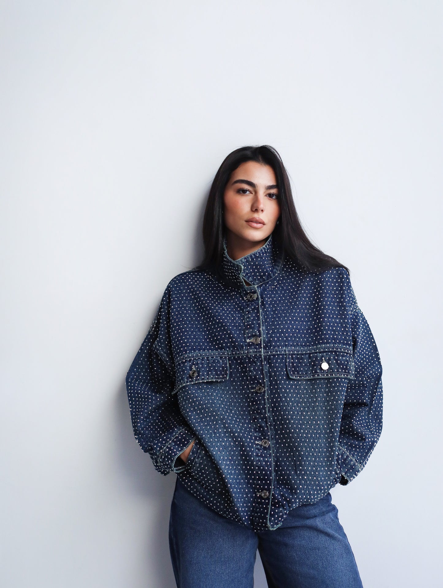 You’re A Gem Denim Jacket in Dark Blue