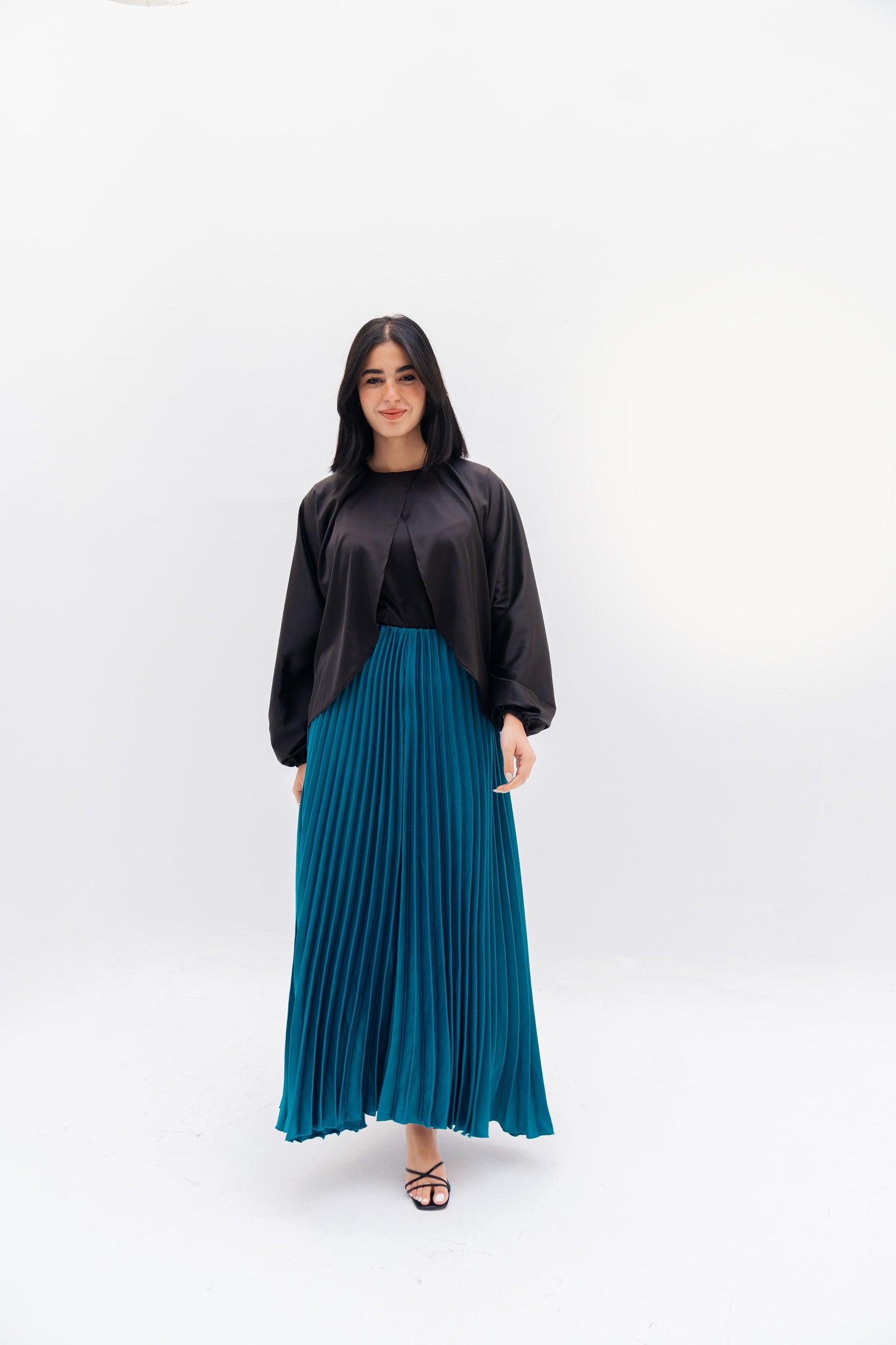 Pleated Skirt in Teal