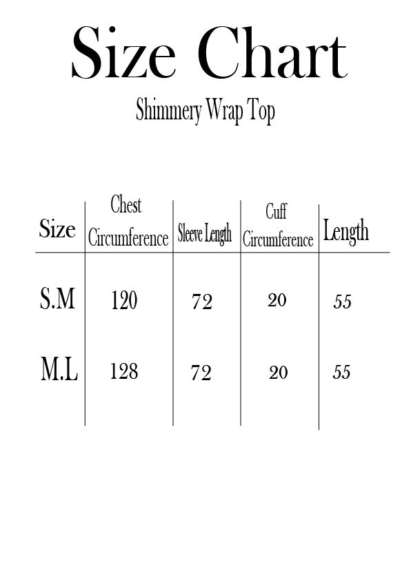 Shimmery Wrap Top - Turqoise