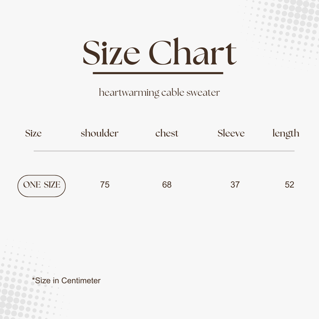 Heartwarming Cable Sweater in Brown