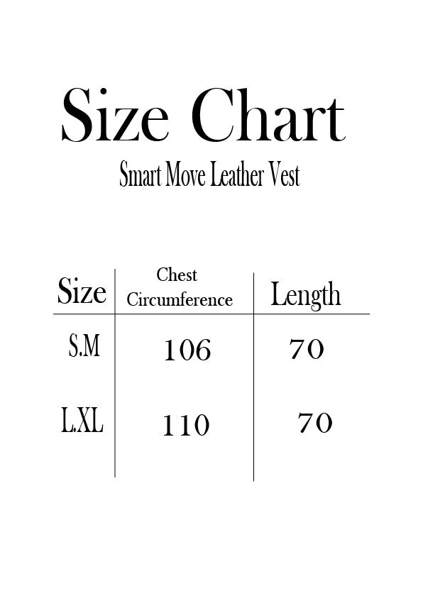 Smart Move Leather Vest in Black