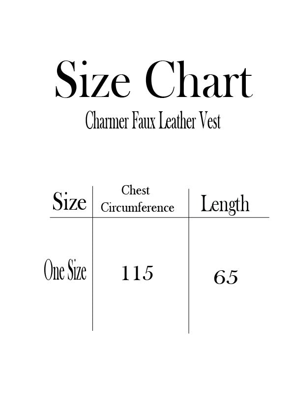 Charmer Faux Leather Vest - Black